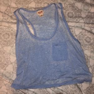 pastel blue cropped tank